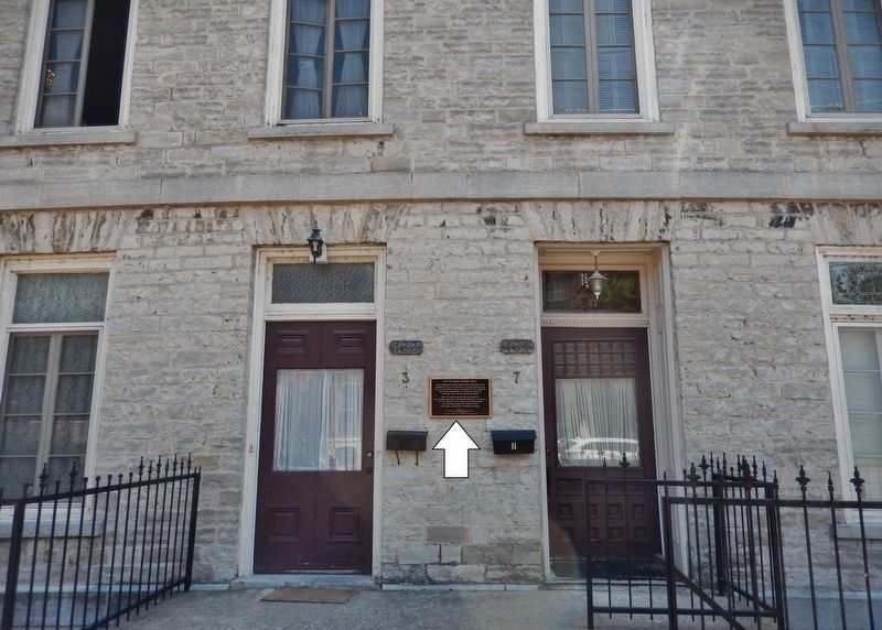 133 131 King Street East Marker  <i>wide view<br>(marker visible between doors)</i> image, Touch for more information
