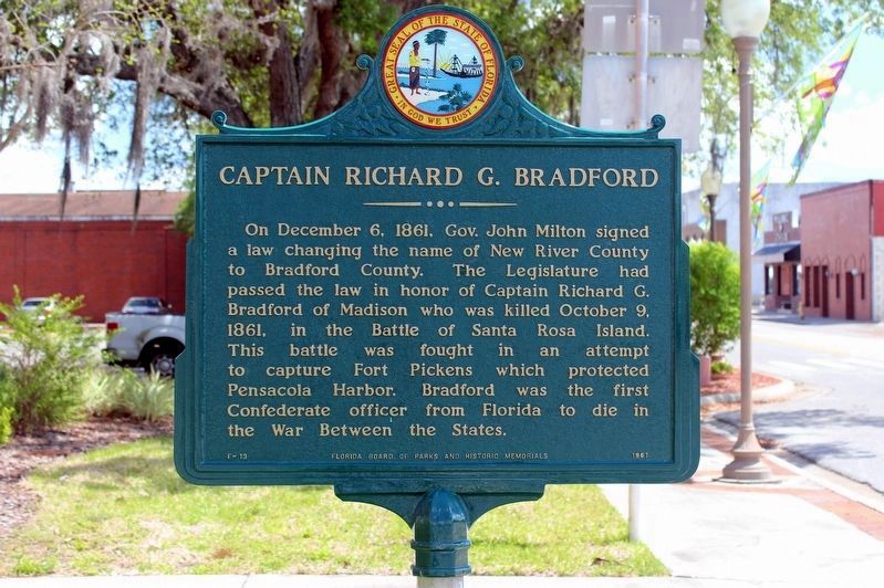 Captain Richard G. Bradford Marker after restoration image, Touch for more information