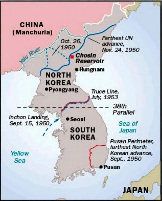 The Korean War 1950-1953 Historical Marker