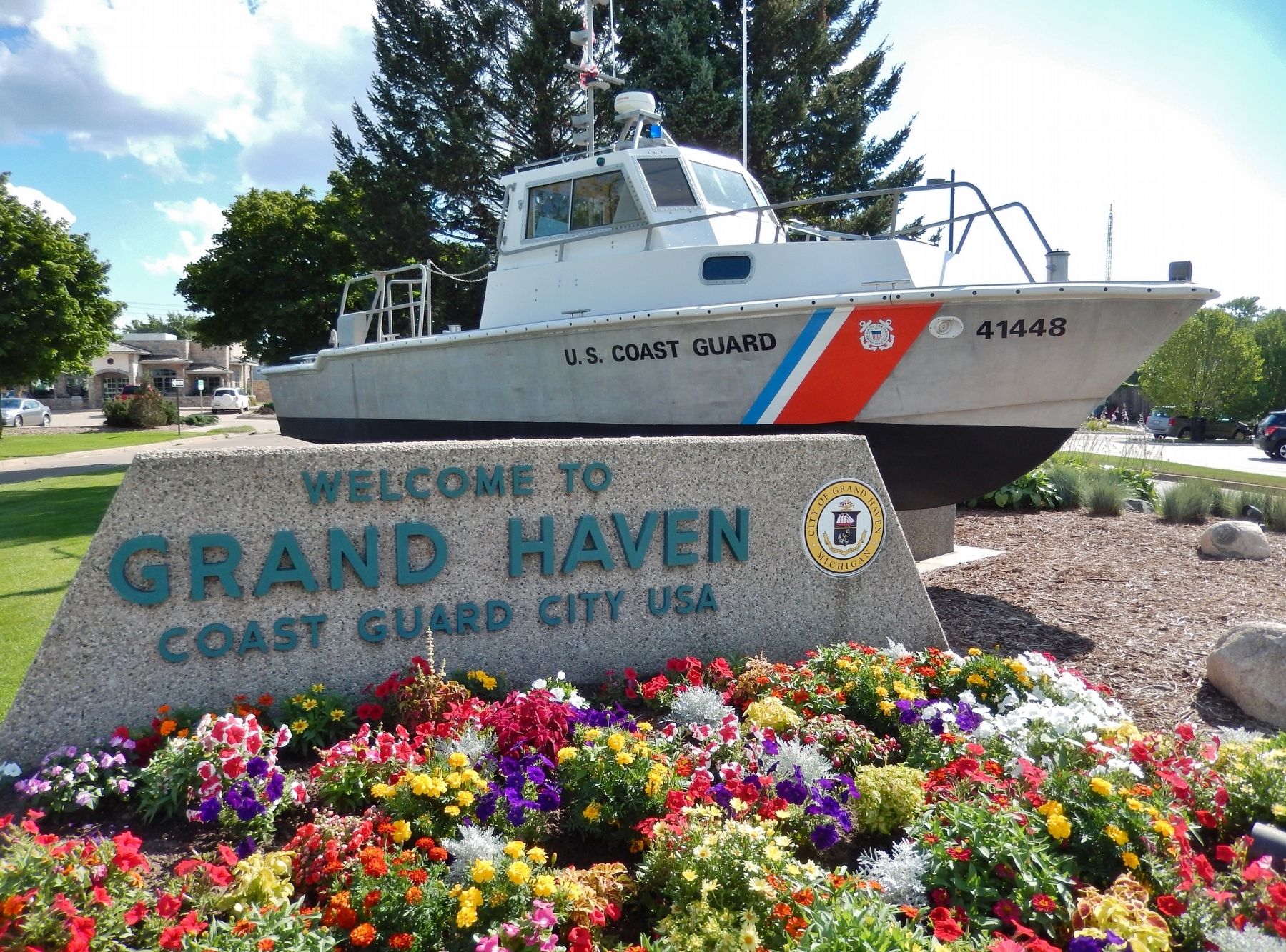 US Coast Guard Small Boat St. Clair River Michigan USA Tote Bag by