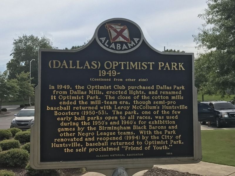Dallas (Optimist) Park / (Dallas) Optimist Park Marker image. Click for full size.