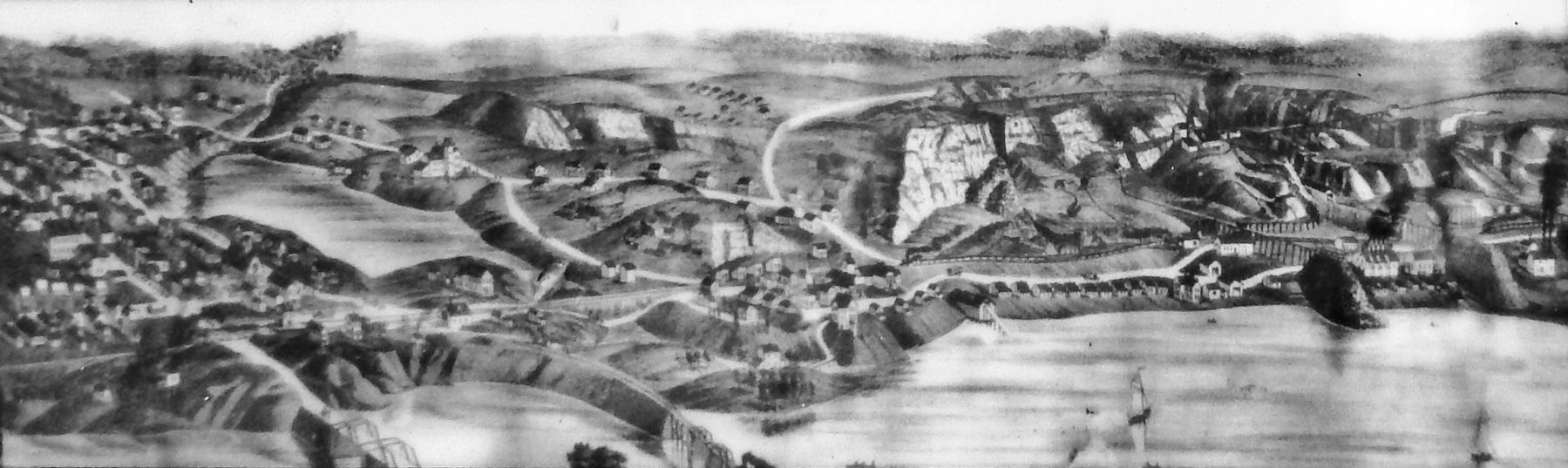 Marker detail: Republic Mine, 1880s Lithograph image, Touch for more information