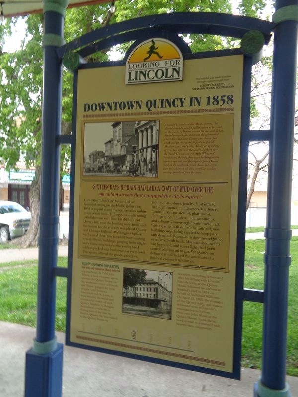 Downtown Quincy in 1858 Marker image, Touch for more information