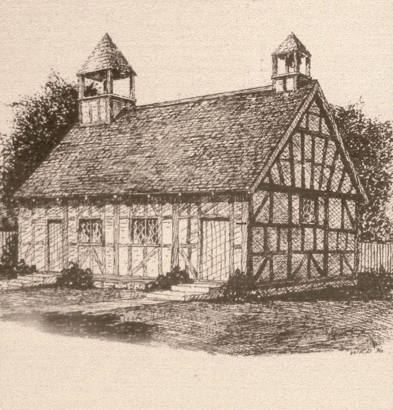 Marker detail: First Meetinghouse <i>1645</i> image, Touch for more information