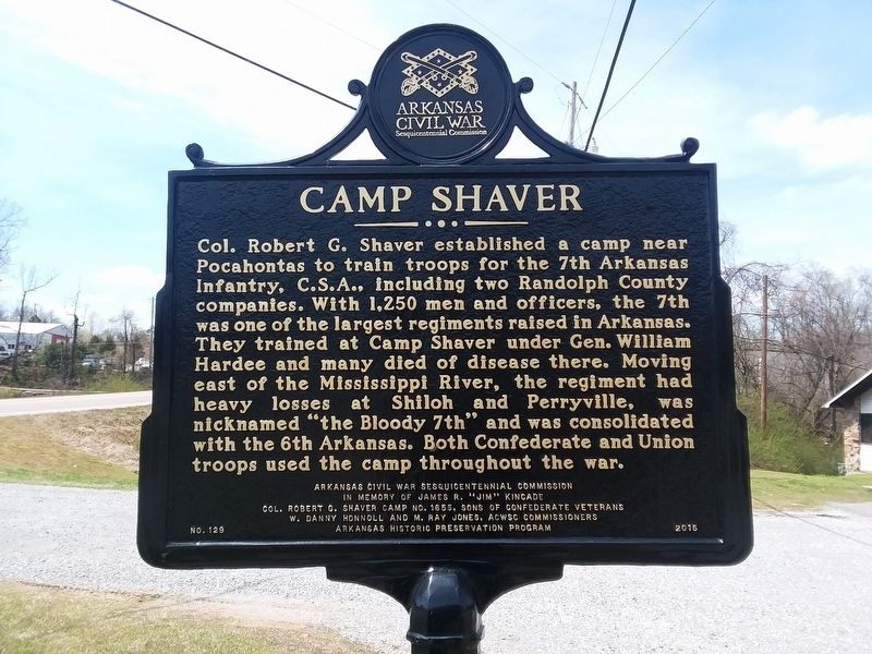 Camp Shaver Historical Marker