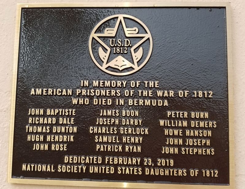 American Prisoners of the War of 1812 who died in Bermuda Marker image, Touch for more information