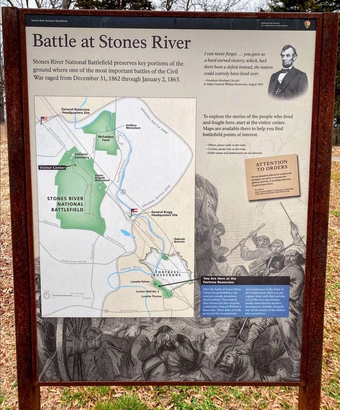 Battle at Stones River Marker image, Touch for more information