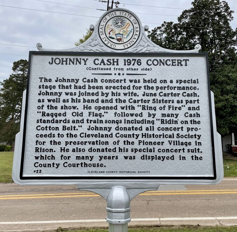 Johnny Cash 1976 Concert Marker image, Touch for more information