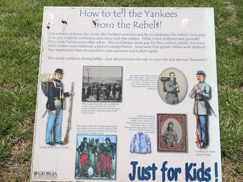 How to Tell the Yankees from the Rebels! Historical Marker