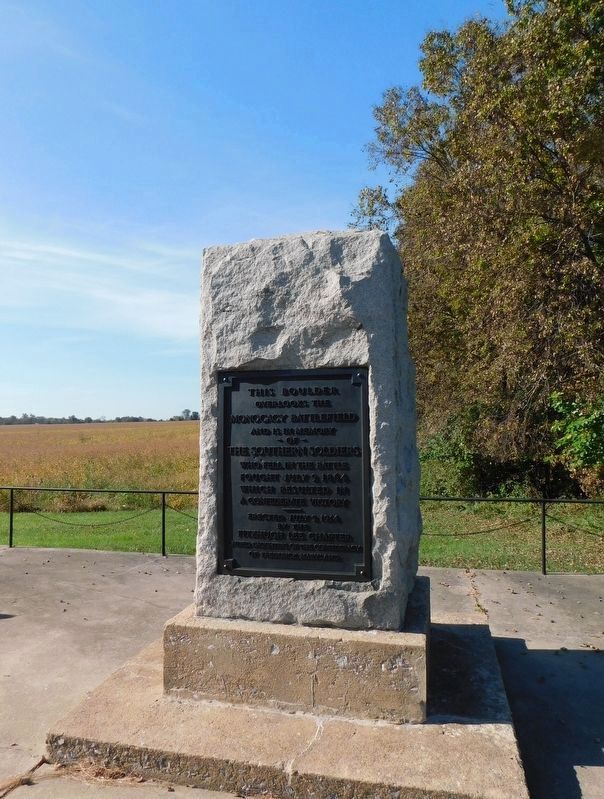 This Boulder Overlooks the Monocacy Battlefield Marker image, Touch for more information
