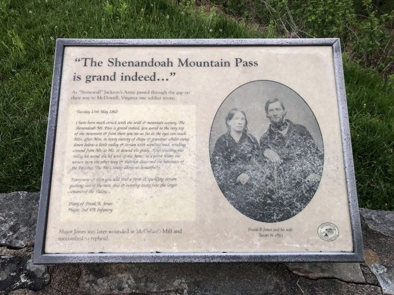 “The Shenandoah Mountain Pass is grand indeed” Marker image, Touch for more information