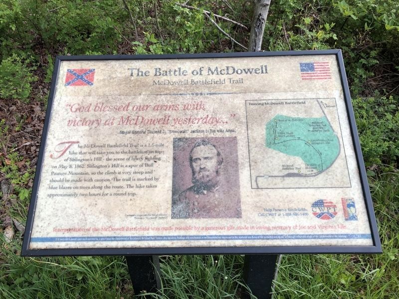 The Battle of McDowell Marker image, Touch for more information