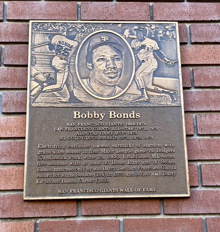 San Francisco Giants Barry Bonds and Bobby Bonds