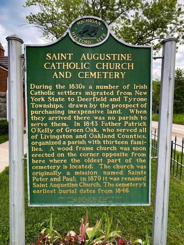 Saint Augustine Catholic Church And Cemetery Historical Marker