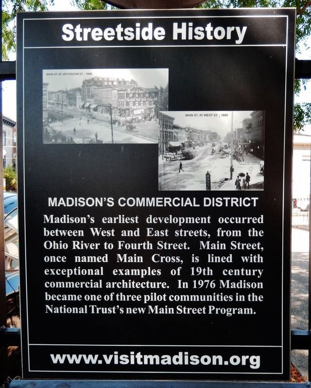 Madison's Commercial District Marker<br>(<i>east side</i>) image, Touch for more information