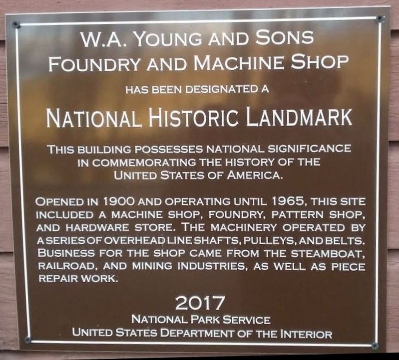 W.A. Young & Sons Foundry and Machine Shop. leaves mark on community - The  Yellow Jacket