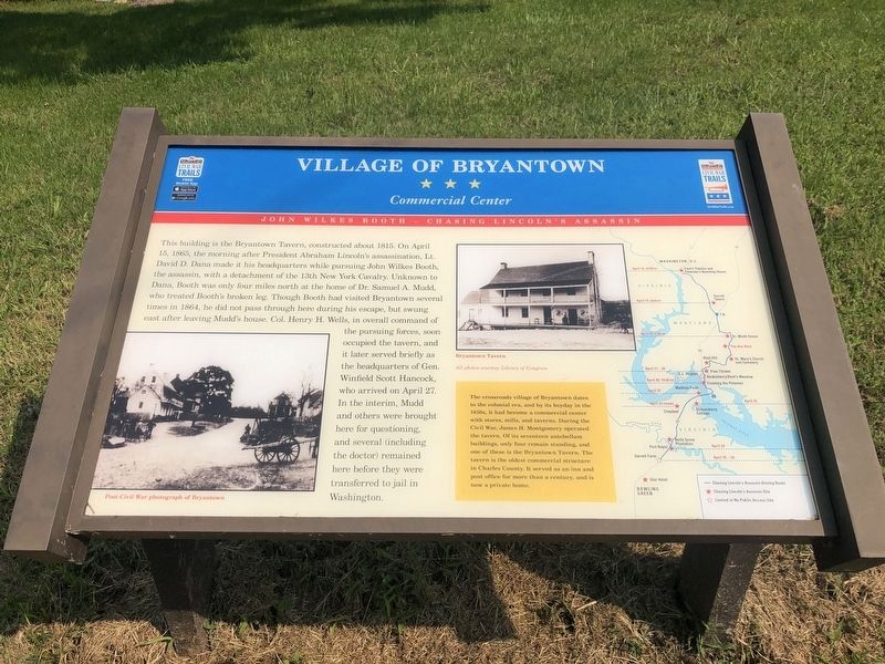Village of Bryantown Marker image. Click for full size.