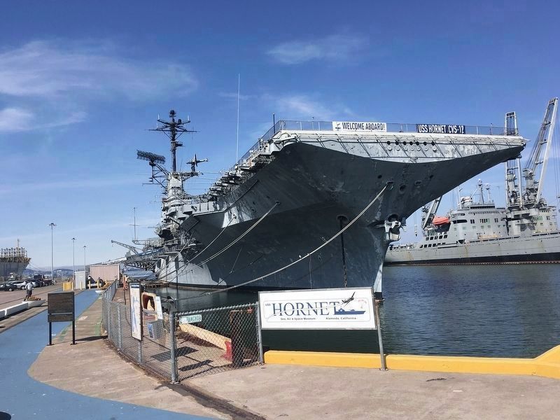 USS Hornet (CV-12) and Marker image. Click for full size.