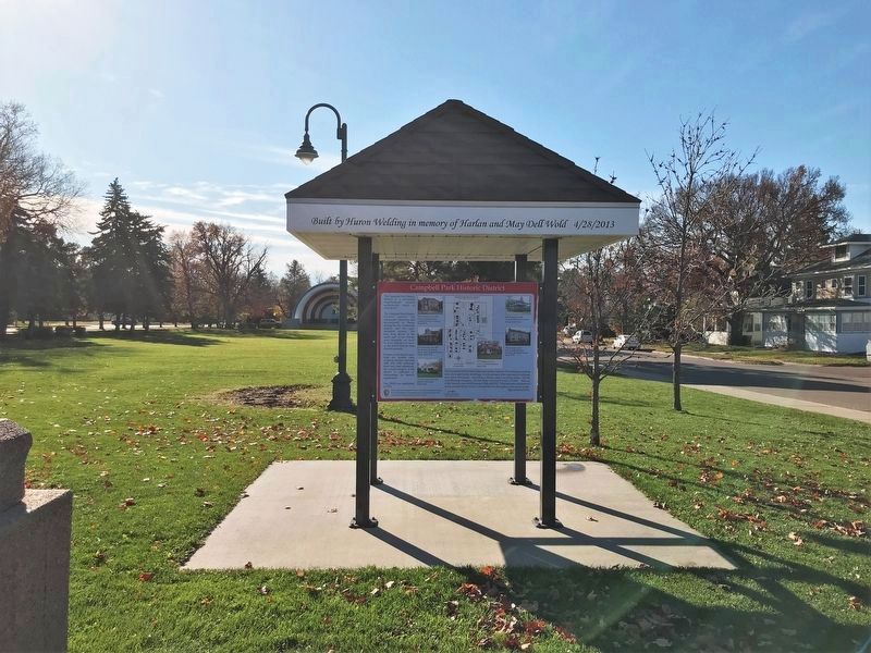 Campbell Park Historic District Marker, from the north image, Touch for more information