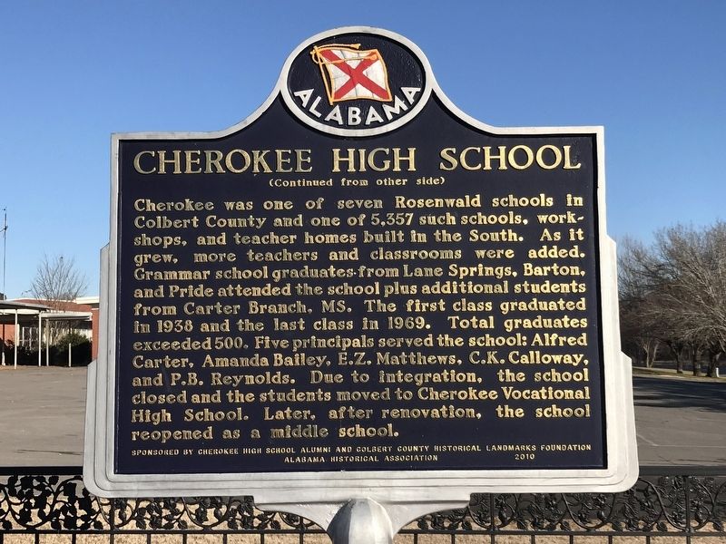 Cherokee High School Historical Marker