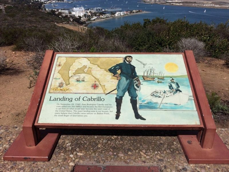 Landing of Cabrllo Marker image. Click for full size.