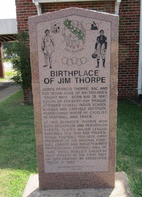 Birthplace of Jim Thorpe Marker image. Click for full size.