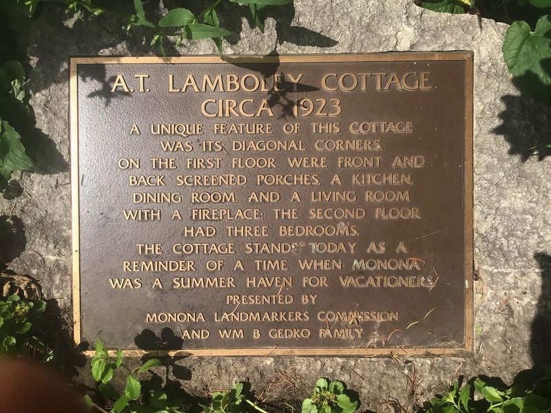 A.T. Lamboley Cottage Marker image. Click for full size.