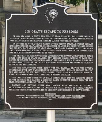 Jim Gray's Escape to Freedom Marker image. Click for full size.