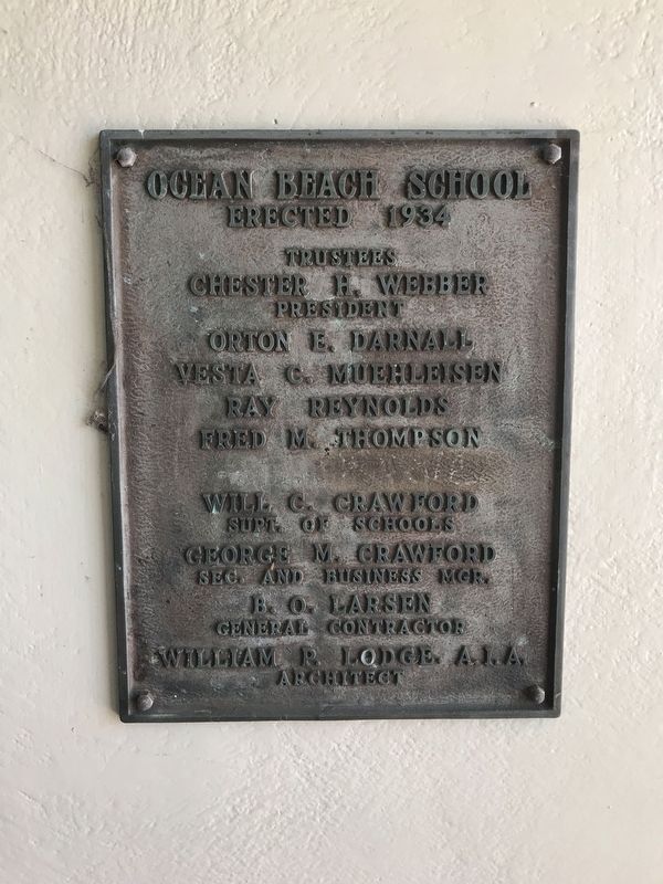 Ocean Beach Elementary School Historical Marker