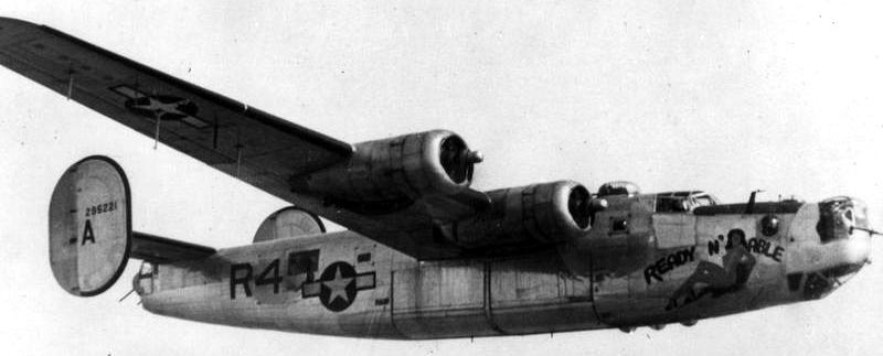 Photo: A B-24 Liberator (serial number 42-95221) nicknamed 