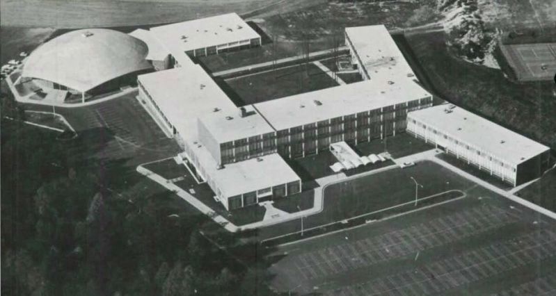 Arial View of the First Walt Whitman High School and its Domed Field House image. Click for full size.