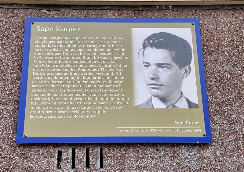 Sape Kuiper Marker image. Click for full size.