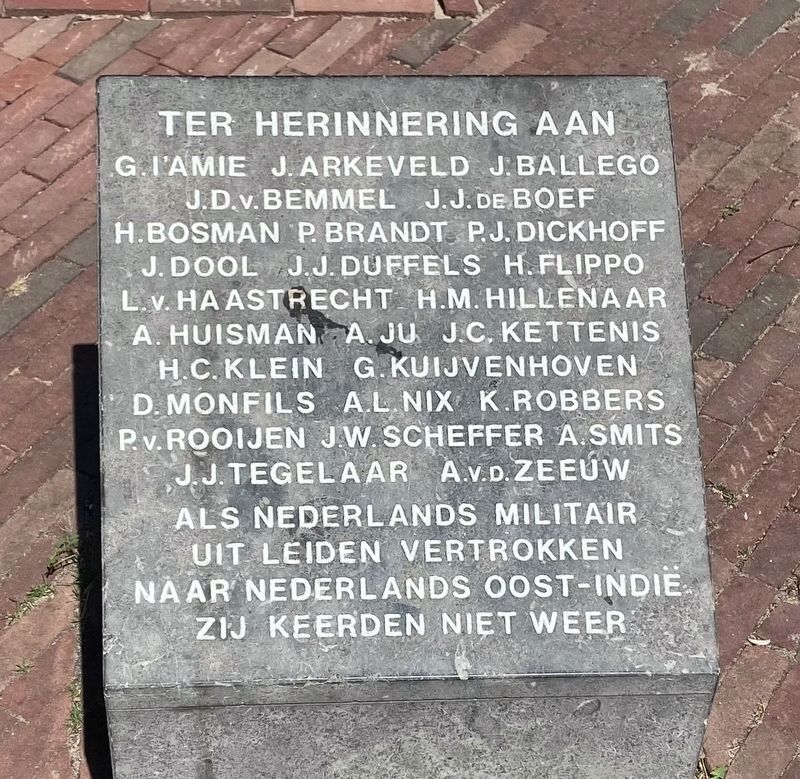 Oost-Indistrijders Monument / Dutch East Indies War Memorial image. Click for full size.