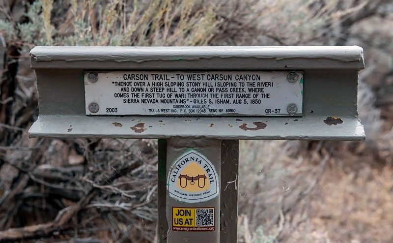 Carson Trail - To West Carson Canyon. Click for full size. Carson Trail - To West Carson Canyon image. Click for full size.