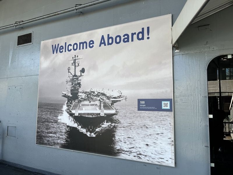 Historical image of the <i>Intrepid</i> on display at the museum image. Click for full size.