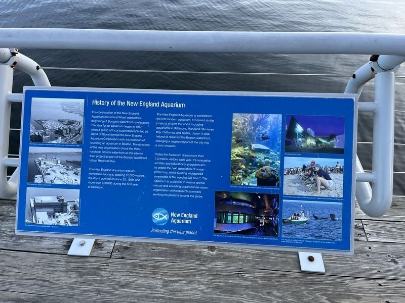 History of the New England Aquarium Marker image. Click for full size.