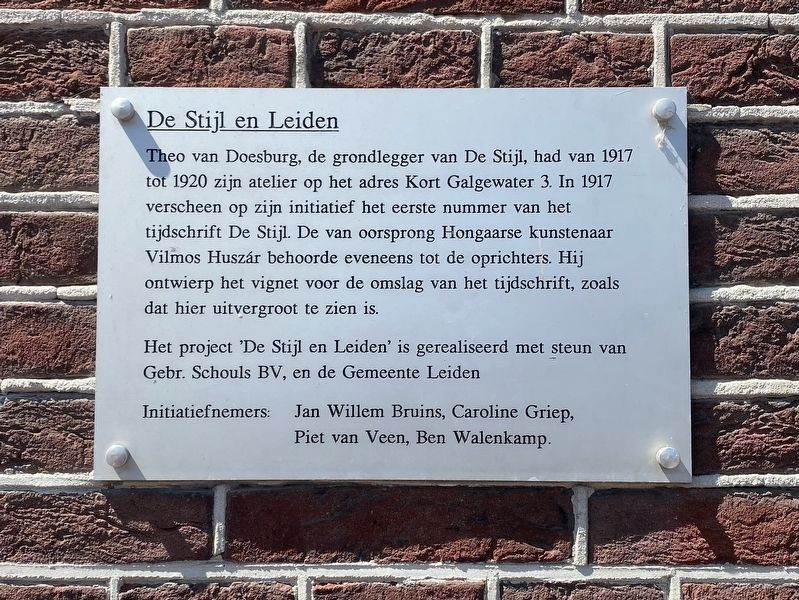De Stijl en Leiden / De Stijl and Leiden Marker image. Click for full size.