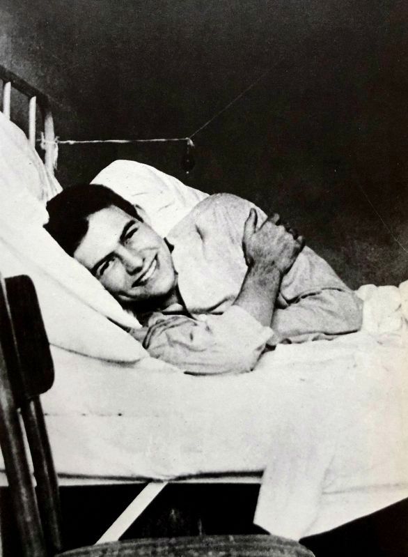 Ernest Hemingway, July 1918, American Red Cross Hospital, Milan, Italy image. Click for full size.