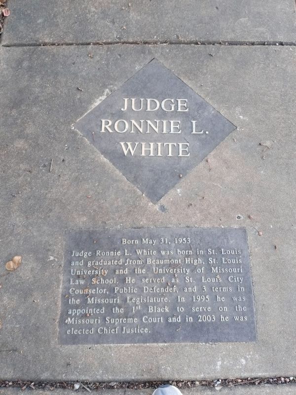 Judge Ronnie L. White Marker image. Click for full size.