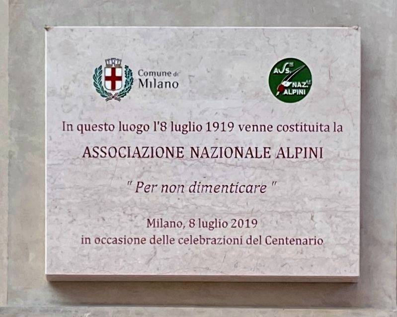 Associazione Nazionale Alpini Marker image. Click for full size.