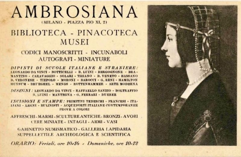 Ambrosiana Publicity Card image. Click for full size.