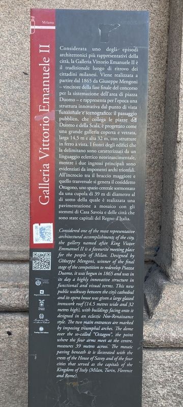 Galleria Vittorio Emanuele II Marker image. Click for full size.
