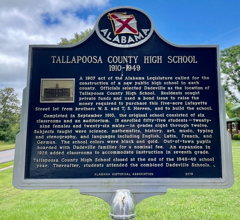 Tallapoosa County High School Historical Marker