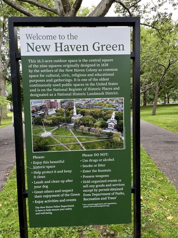 Welcome to the New Haven Green Historical Marker