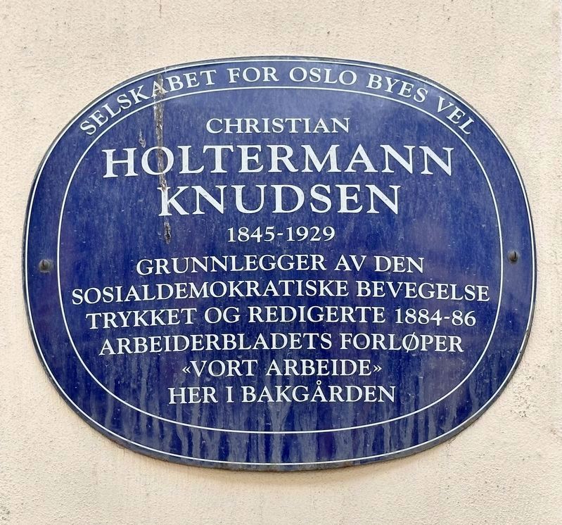 Christian Holtermann Knudsen (1845-1929) Marker image. Click for full size.