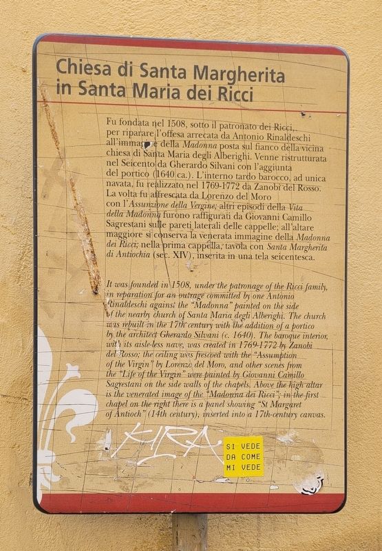 Church of Saint Margaret in Santa Maria of the Ricci Marker image. Click for full size.