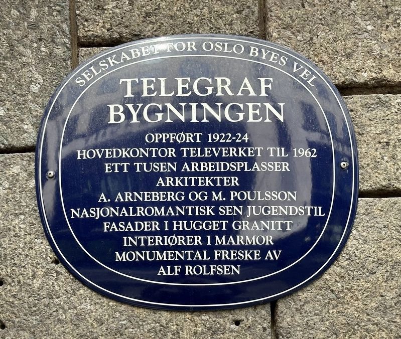 Telegraf Bygningen / Telegraph Building Marker image. Click for full size.