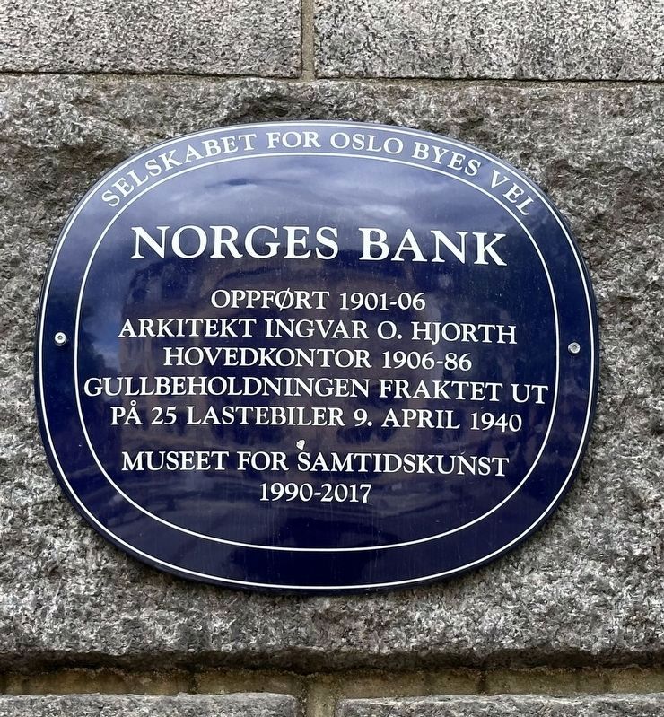 Norges Bank Marker image. Click for full size.