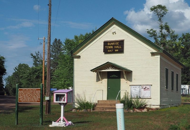 Frank O. Lowden Marker in front of the Sunrise Town Hall image, Touch for more information
