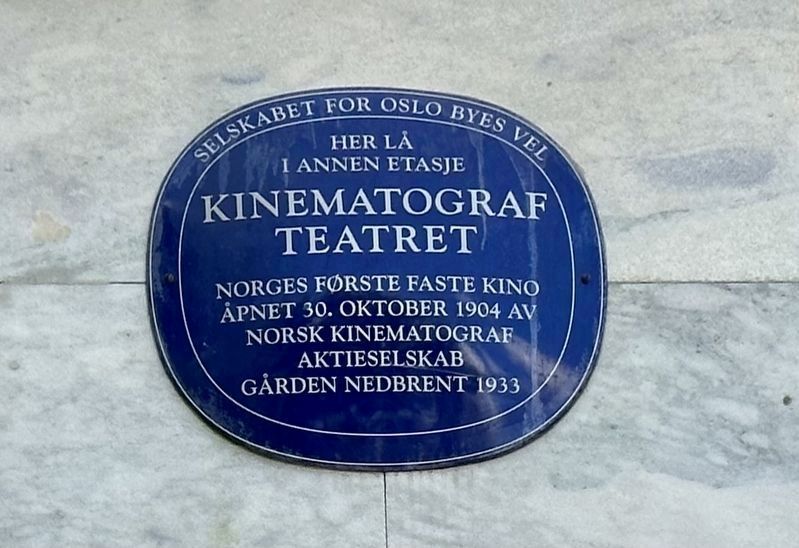Kinematograf Teatret / Cinematograph Theatre Marker image. Click for full size.